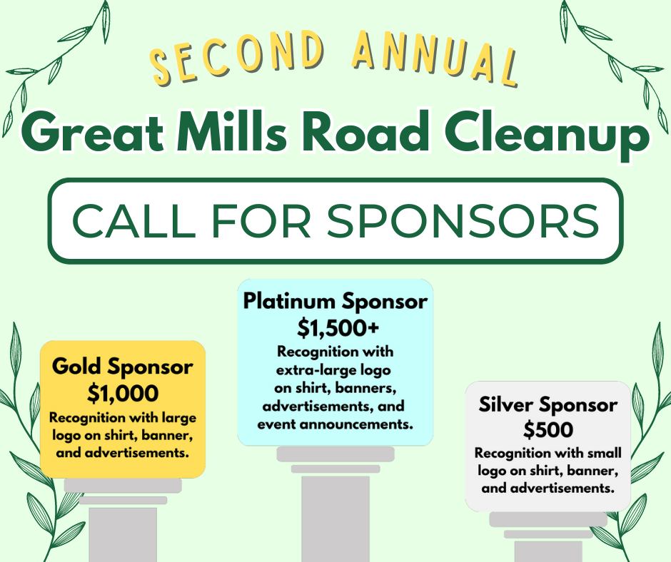 Call for Sponsors – 2nd Annual Great Mills Road Clean-Up