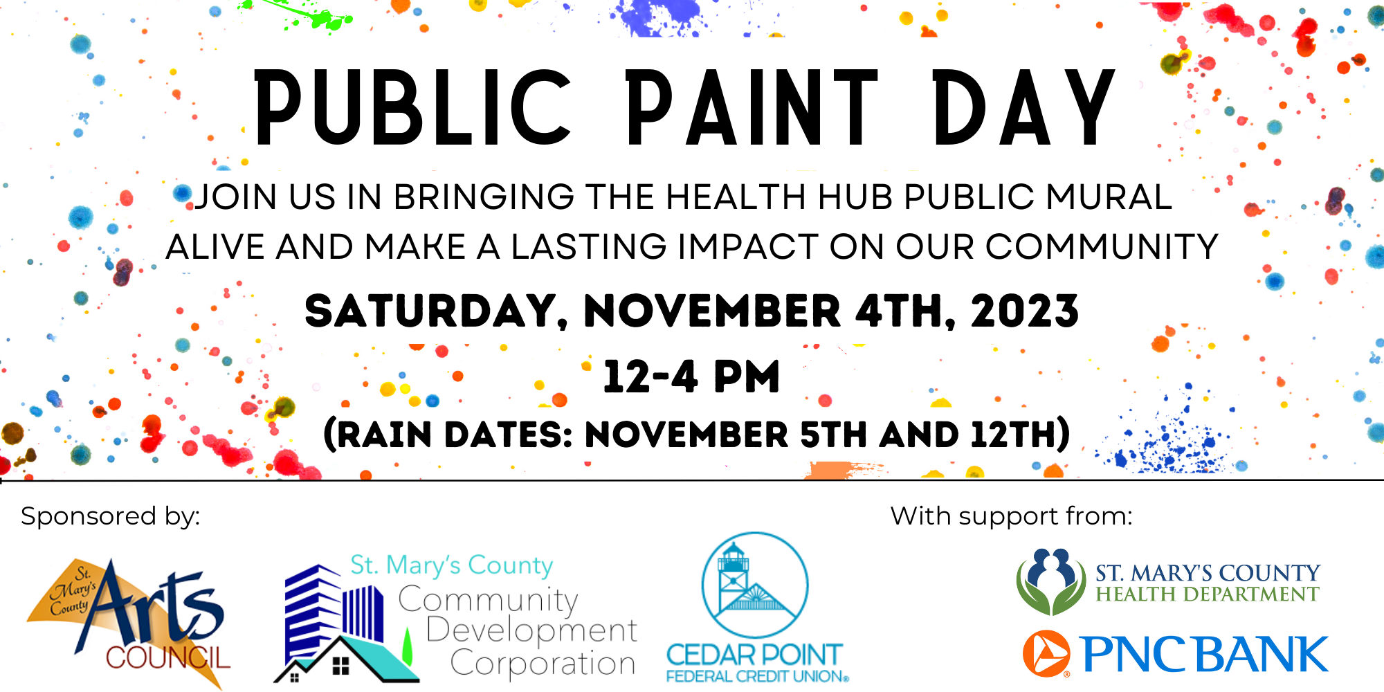 Public invited to Paint Day at the Health Hub | Saturday, Nov. 4, 2023